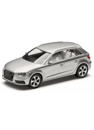 Модель автомобиля Audi a3 sportback 1:87, серебристый оптом