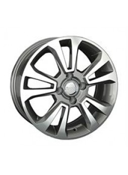 Диск колёсный литой "GN88 6x15, 4x100, ET39, D56.6, серый глянец, полированнные спицы и обод (GMF)"