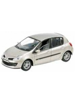 Модель автомобиля "Renault CLIO III 2005 5 DOORS 1:43", серебристый