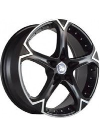 Диск колёсный литой X-15 7x17, 5x114,3, ET50, D64.1, черный матовый полированный (MBF) оптом