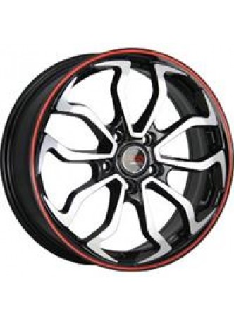 Диск колёсный литой Concept-HND511 6.5x16, 5x114,3, ET41, D67.1, черный полированный с красной полосой по ободу (BKFRS) оптом