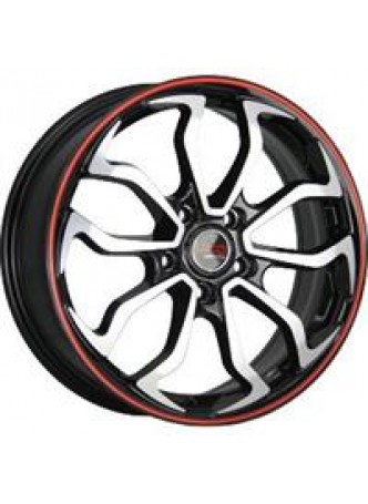 Диск колёсный литой Concept-KI511 6.5x16, 5x114,3, ET41, D67.1, черный полированный с красной полосой по ободу (BKFRS) оптом