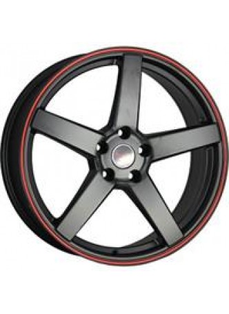 Диск колёсный литой Concept-TY504 6.5x16, 5x114,3, ET39, D60.1, черный матовый с красным ободом (MBRS) оптом