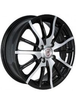 Диск колёсный литой "F-5 5.5x13, 4x98, ET35, D58.6, черный полностью полированный (BKF)"