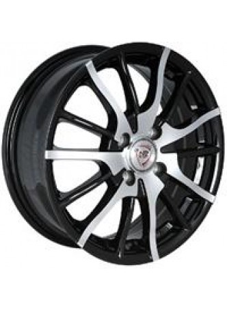 Диск колёсный литой F-5 6.5x15, 4x98, ET35, D58.6, черный полностью полированный (BKF) оптом