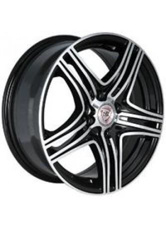 Диск колёсный литой F-6 6.5x15, 4x100, ET50, D60.1, черный полностью полированный (BKF) оптом