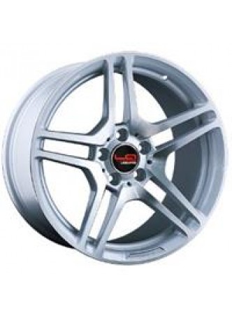 Диск колёсный литой MB87 9.5x18, 5x112, ET43, D66.6, серебристый полностью полированный (SF) оптом