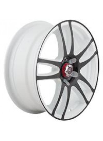 Диск колёсный литой F-45 8x18, 5x114,3, ET40, D66.1, белый +черный (W+B) оптом