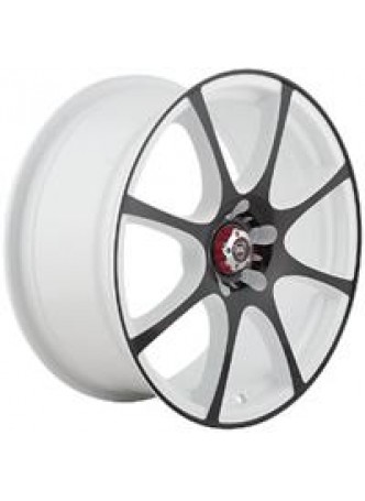 Диск колёсный литой F-46 7x17, 5x114,3, ET40, D66.1, белый +черный (W+B) оптом