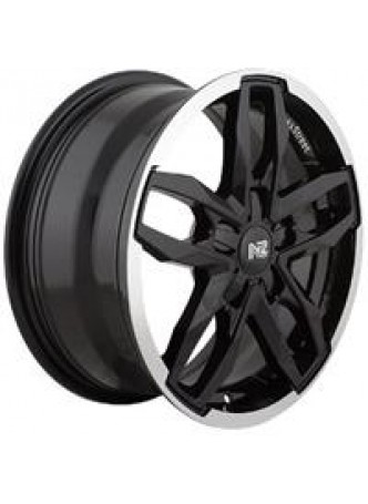 Диск колёсный литой F-47 6.5x16, 5x115, ET41, D70.1, черный глянцевый с полированным ободом (BKPL) оптом