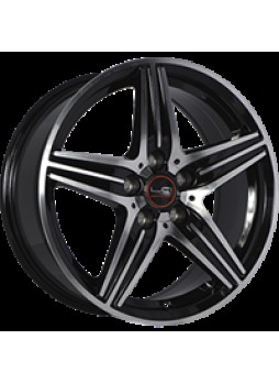 Диск колёсный литой "MB121 7.5x17, 5x112, ET47, D66.6, черный полностью полированный (BKF)"