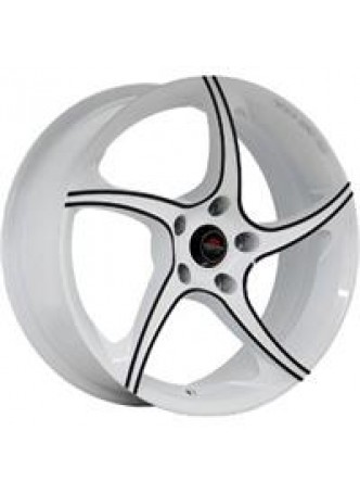 Диск колёсный литой MODEL-2 7x17, 5x112, ET43, D57.1, белый +черный (W+B) оптом
