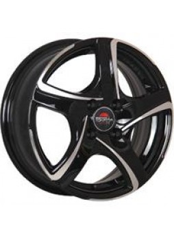 Диск колёсный литой "MODEL-5 6x15, 5x112, ET47, D57.1, черный полностью полированный (BKF)"