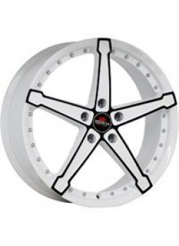 Диск колёсный литой "MODEL-10 7x18, 5x105, ET38, D56.6, белый +черный (W+B)"