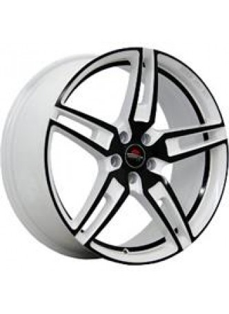 Диск колёсный литой MODEL-21 7x17, 5x108, ET55, D63.3, белый +черный+черная полоса внутри (W+B+BSI) оптом