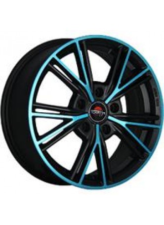 Диск колёсный литой MODEL-26 6.5x16, 4x108, ET26, D65.1, матовый черный+синий (MB+BL) оптом