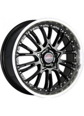 Диск колёсный литой MODEL-38 7x17, 5x114,3, ET50, D64.1, черный с полированным ободом (BKPL) оптом