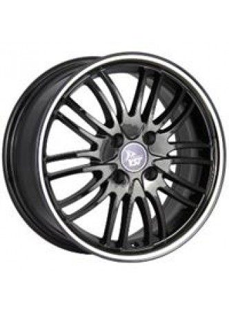 Диск колёсный литой X-18 6x15, 4x100, ET36, D60.1, черный с белой полосой по ободу (BKWS) оптом