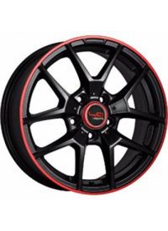 Диск колёсный литой Concept-MB509 7.5x16, 5x112, ET45, D66.6, черный матовый с красным ободом (MBRS) оптом