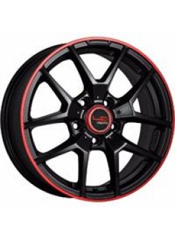 Диск колёсный литой "Concept-MB509 8x17, 5x112, ET48, D66.6, черный матовый с красным ободом (MBRS)"