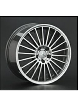Диск колёсный литой "MB63 8x17, 5x112, ET38, D66.6, серый глянец, полированнные спицы и обод (GMF)"