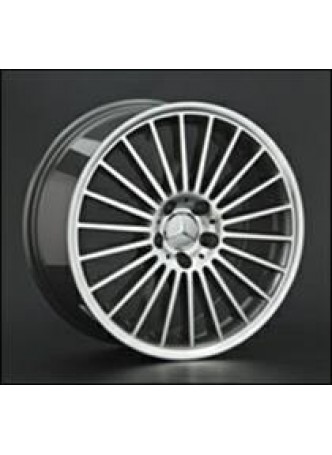 Диск колёсный литой MB63 8x17, 5x112, ET38, D66.6, серый глянец, полированнные спицы и обод (GMF) оптом