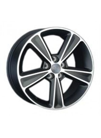 Диск колёсный литой GM24 7x17, 5x105, ET42, D56.6, черный с дымкой полированный (MBF) оптом