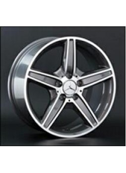 Диск колёсный литой "MB64 8.5x18, 5x112, ET38, D66.6, серый глянец, полированнные спицы и обод (GMF)"