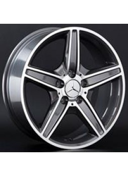 Диск колёсный литой "MB64 8.5x19, 5x112, ET43, D66.6, серый глянец, полированнные спицы и обод (GMF)"